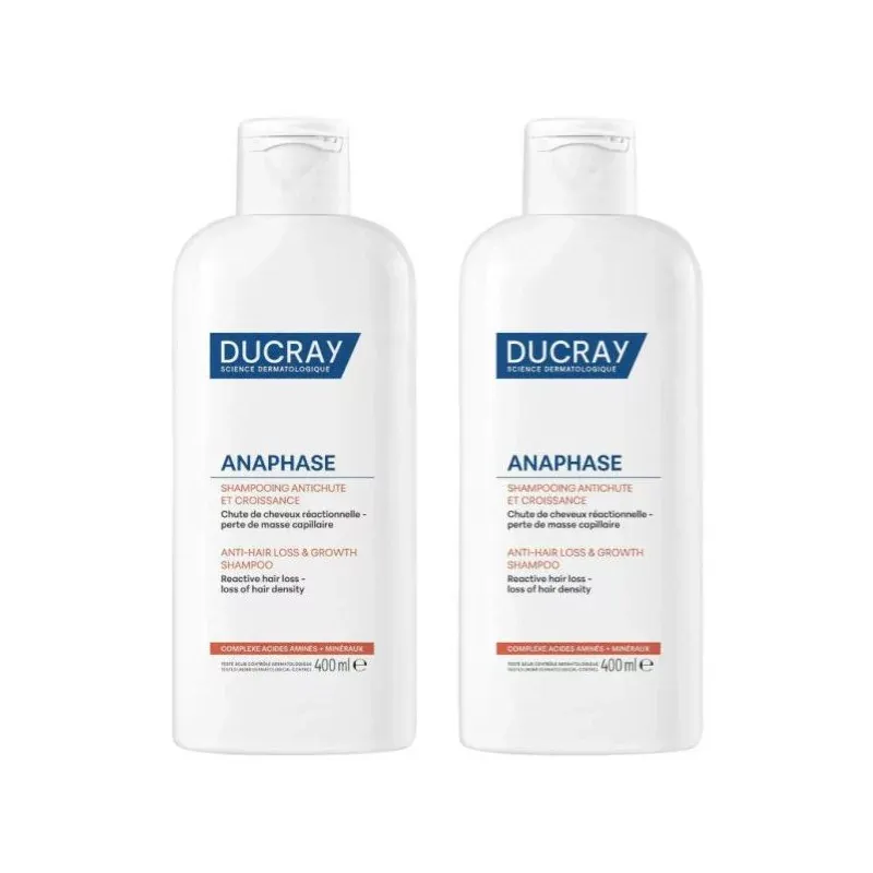 Ducray Anaphase Shampooing Antichute et Croissance 2X400ml Ducray Anaphase Shampooing Antichute et Croissance 2X400ml