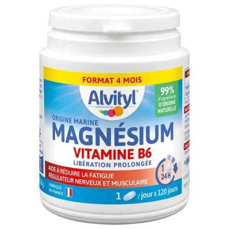 Alvityl Magnésium Vitamine B6 120 comprimés - Univers Pharmacie