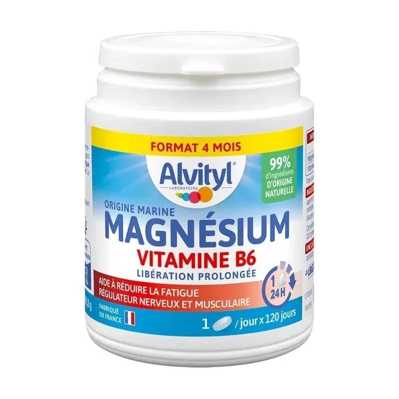 Alvityl Magnésium Vitamine B6 120 comprimés - Univers Pharmacie