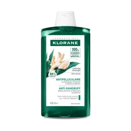 Klorane Shampooing Traitant et Rééquilibrant Antipelliculaire Galanga 400ml - Univers Pharmacie