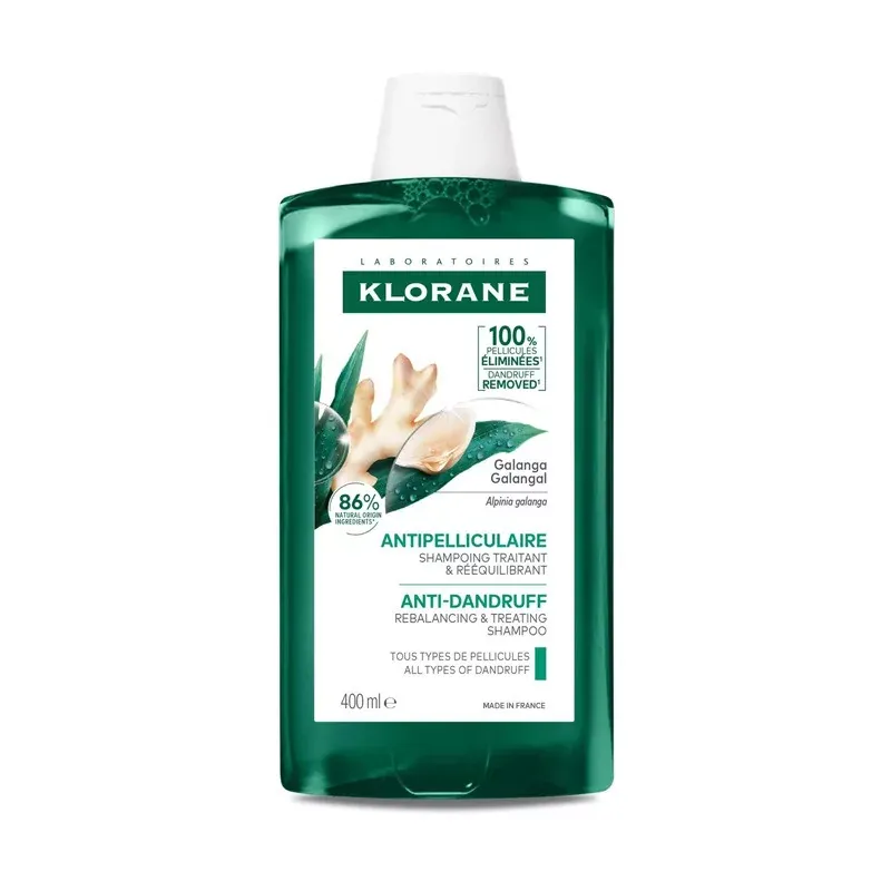 Klorane Shampooing Traitant et Rééquilibrant Antipelliculaire Galanga 400ml - Univers Pharmacie