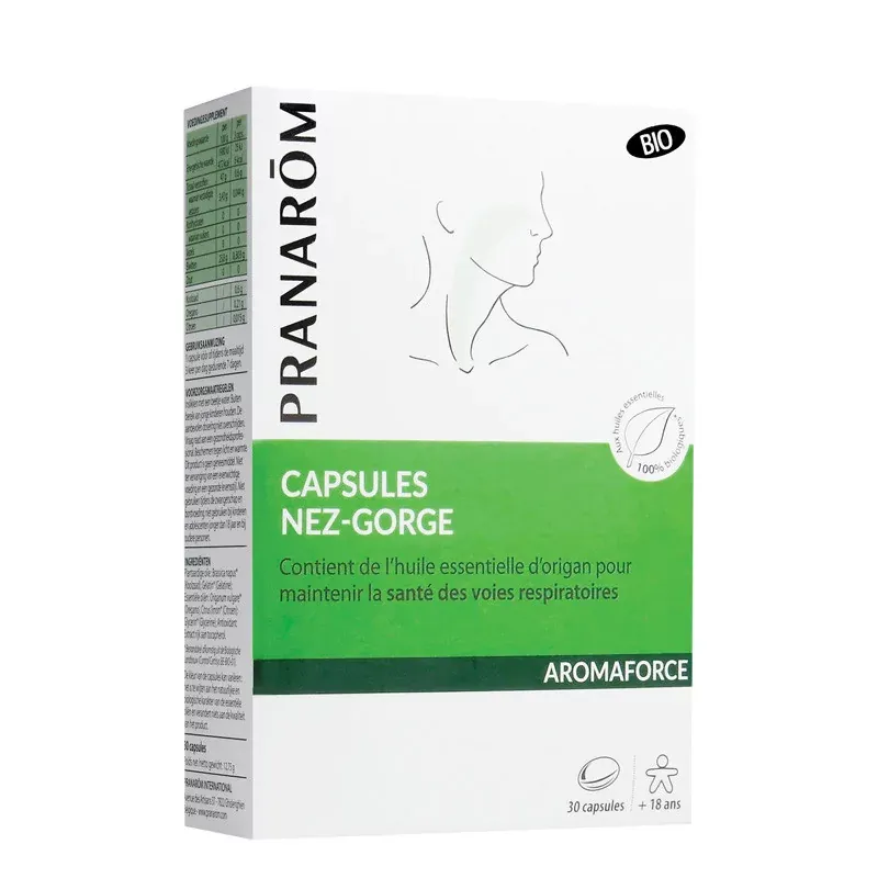 Pranarôm Aromaforce Capsules Nez-Gorge 30 capsules - Univers Pharmacie