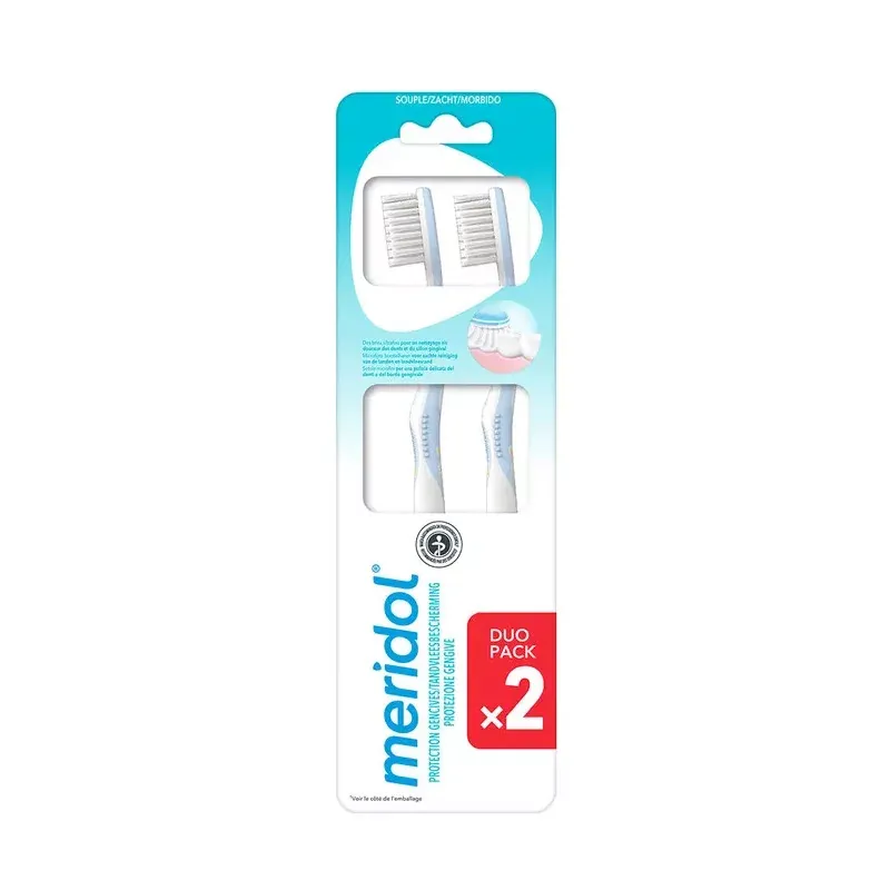 Meridol Brosse à Dents Souple Protection Gencives X2 - Univers Pharmacie