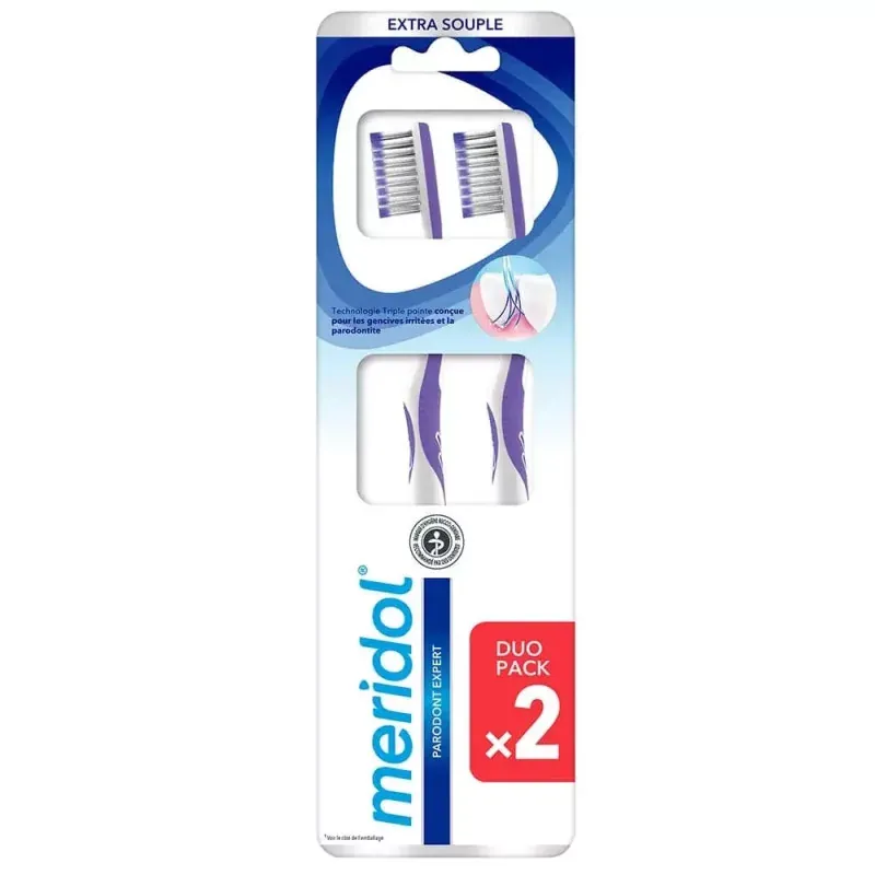 Meridol Parodont Expert Brosses à Dents Extra Doux X2