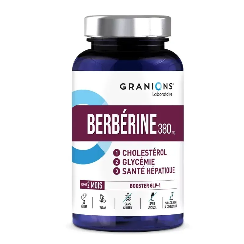 Granions Berbérine 380mg 60 comprimés - Univers Pharmacie