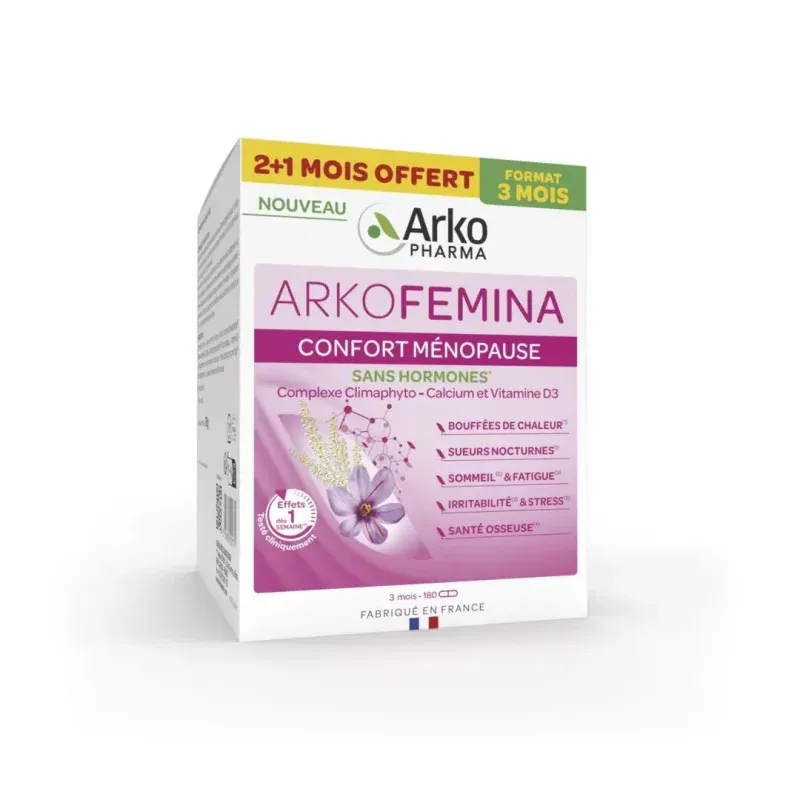 Arkopharma Arkofemina Confort Ménopause sans hormones 180 gélules - Univers Pharmacie