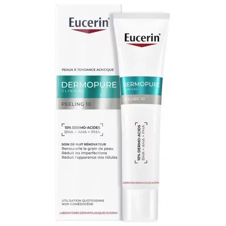 Eucerin Dermopure Clinical Peeling 10 Soin de Nuit Rénovateur 40ml - Univers Pharmacie