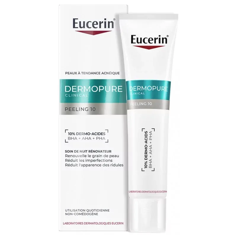 Eucerin Dermopure Clinical Peeling 10 Soin de Nuit Rénovateur 40ml - Univers Pharmacie Eucerin Dermopure Clinical Peeling 10 Soin de Nuit Rénovateur 40ml - Univers Pharmacie