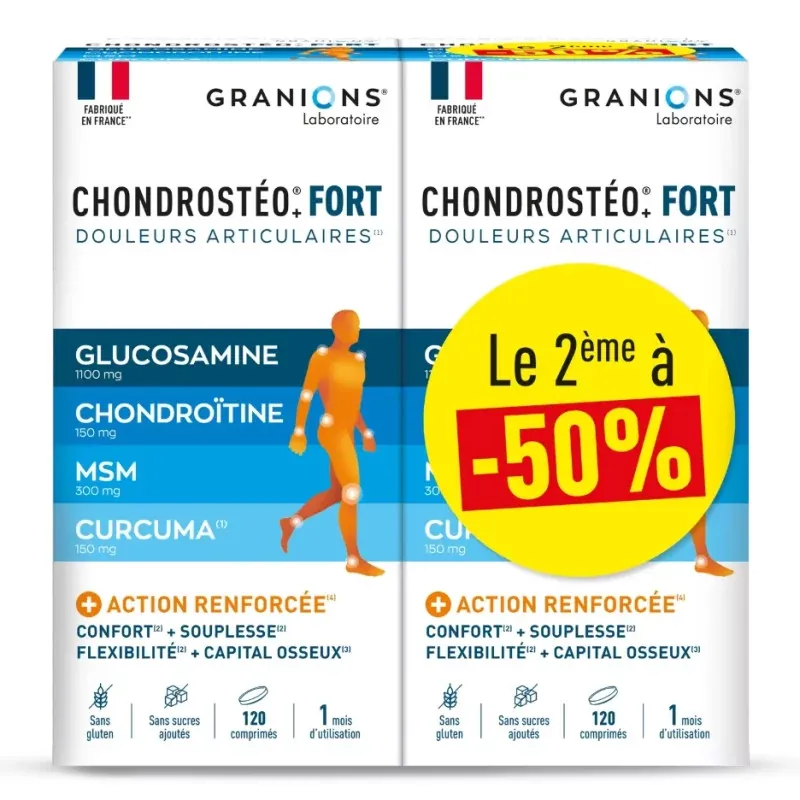 Granions Chondrostéo+ Fort 2X120 comprimés - Univers Pharmacie