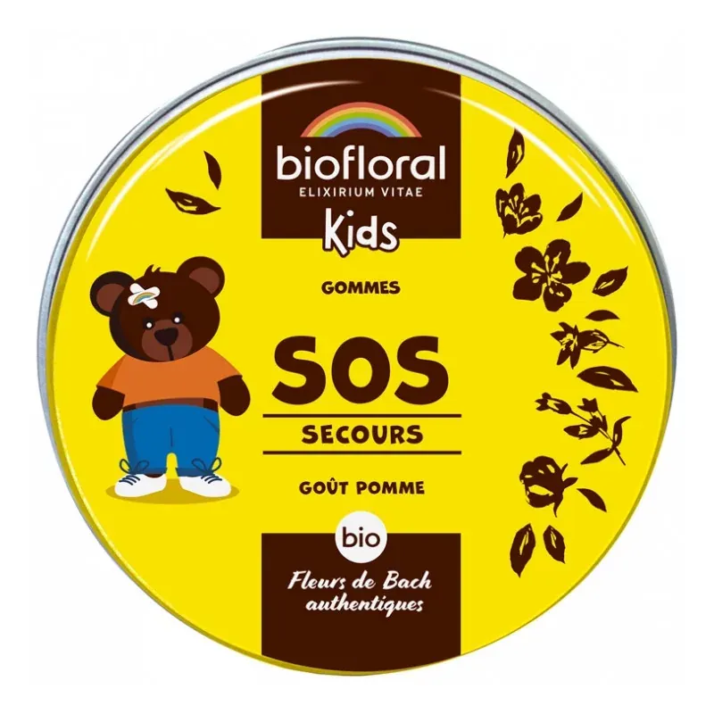 Biofloral Kids Gommes SOS Secours Bio 45g - Univers Pharmacie