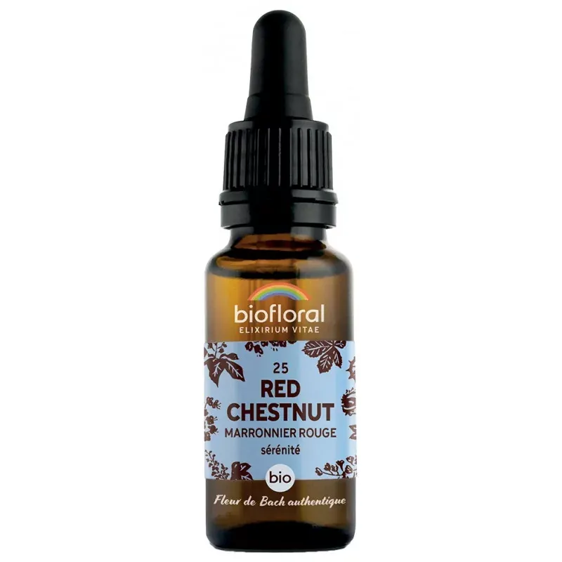 Biofloral N°25 Red Chestnut Bio Sérénité 20ml - Univers Pharmacie