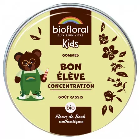 Biofloral Kids Gommes Bon Élève Concentration Bio 45g - Univers Pharmacie