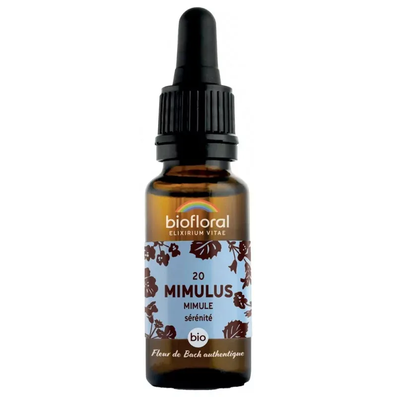 Biofloral N°20 Mimulus Bio Sérénité 20ml Biofloral N°20 Mimulus Bio Sérénité 20ml