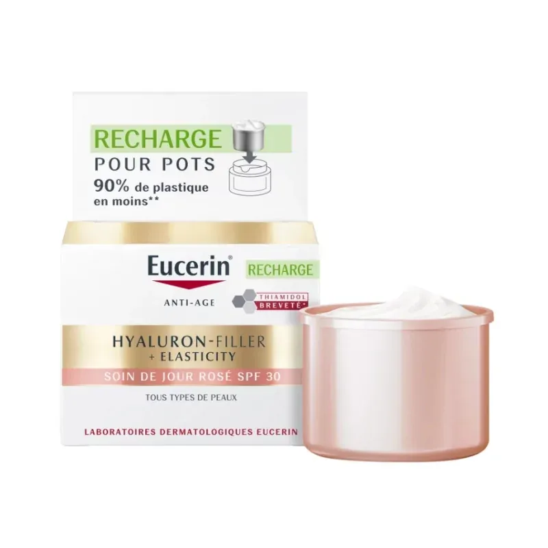 Eucerin Hyaluron-Filler + Elasticity Soin de Jour Rosé SPF30 Recharge 50ml - Univers Pharmacie Eucerin Hyaluron-Filler + Elasticity Soin de Jour Rosé SPF30 Recharge 50ml - Univers Pharmacie