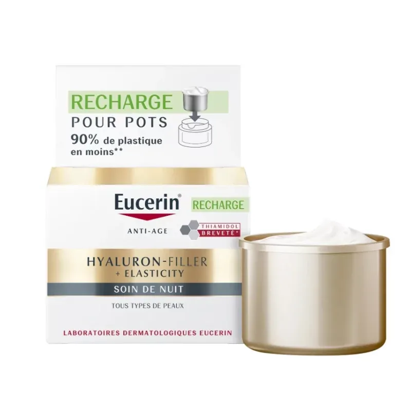 Eucerin Hyaluron-Filler + Elasticity Soin de Nuit Recharge 50ml - Univers Pharmacie Eucerin Hyaluron-Filler + Elasticity Soin de Nuit Recharge 50ml - Univers Pharmacie