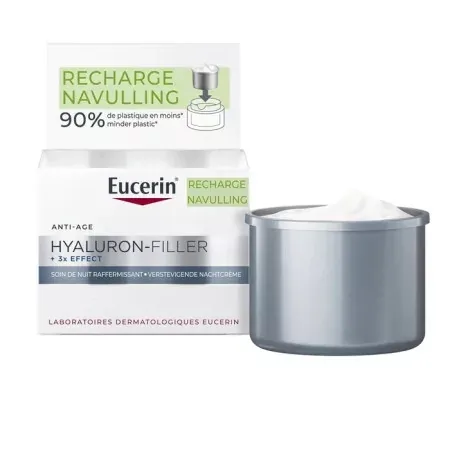Eucerin Hyaluron-Filler + 3x Effect Soin de Nuit Raffermissant Recharge 50ml - Univers Pharmacie