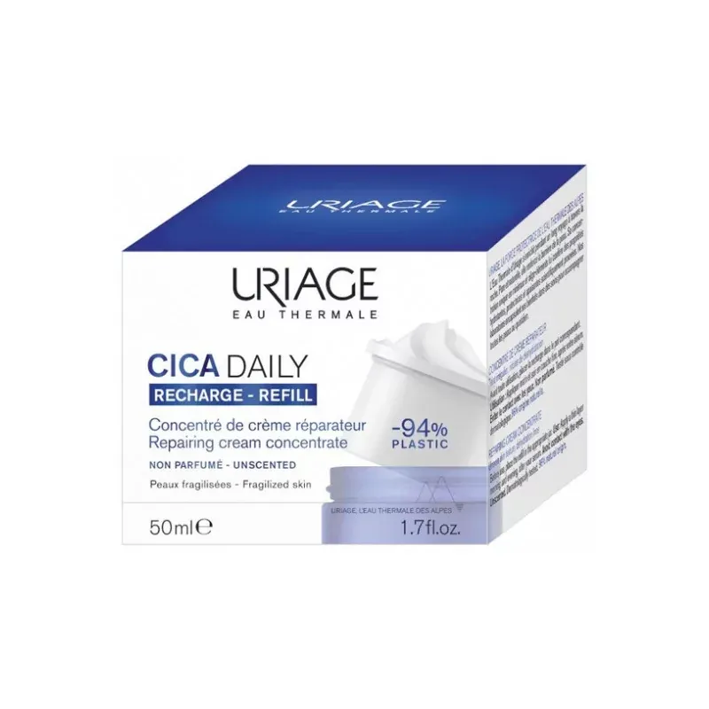 Uriage Cica Daily Concentré de Crème Réparateur Recharge 50ml - Univers Pharmacie Uriage Cica Daily Concentré de Crème Réparateur Recharge 50ml - Univers Pharmacie