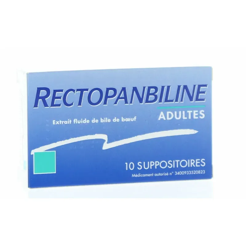 Rectopanbiline Adultes 10 suppositoires