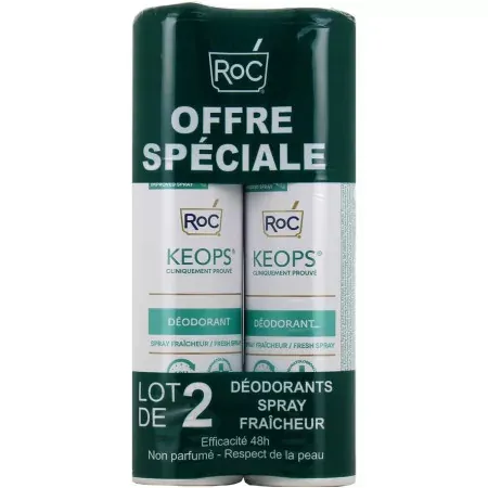 RoC Keops Déodorant Spray Fraîcheur 2X100ml