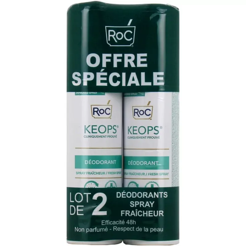 RoC Keops Déodorant Spray Fraîcheur 2X100ml