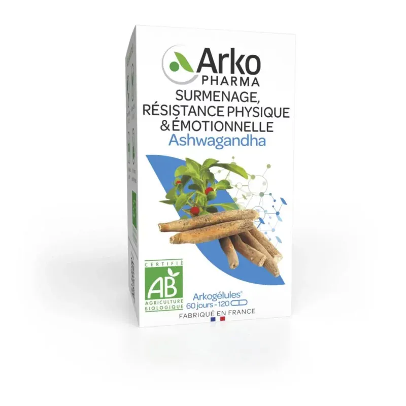 Arkopharma Arkogélules Ashwagandha 120 gélules - Univers Pharmacie