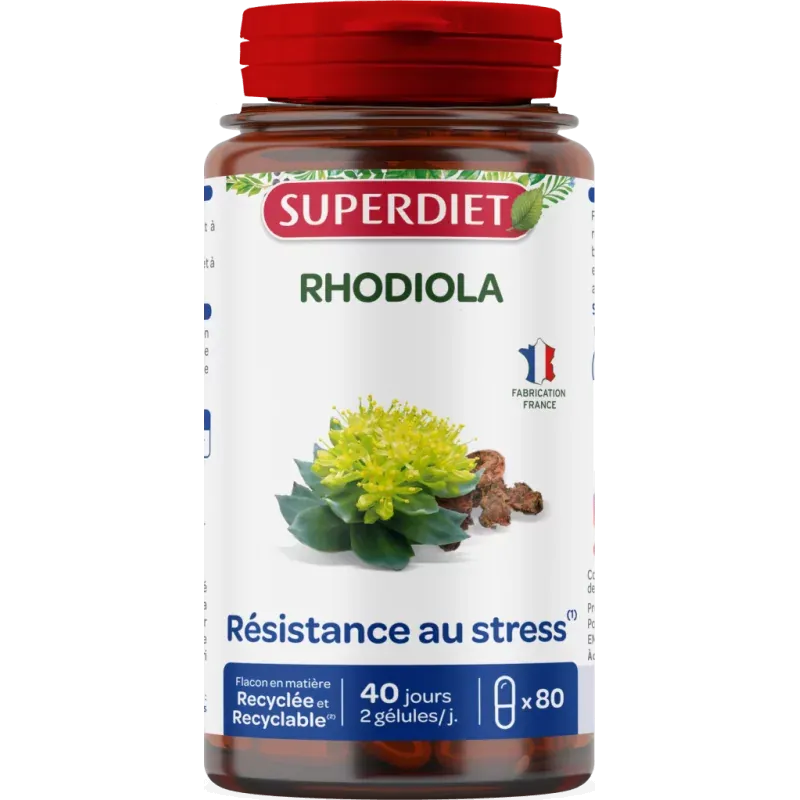 Superdiet Rhodiola Bio 80 gélules - Univers Pharmacie