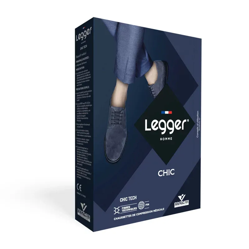 Legger Chic Tech Chaussettes de Compression Médicale T1 Normal Noir - Univers Pharmacie