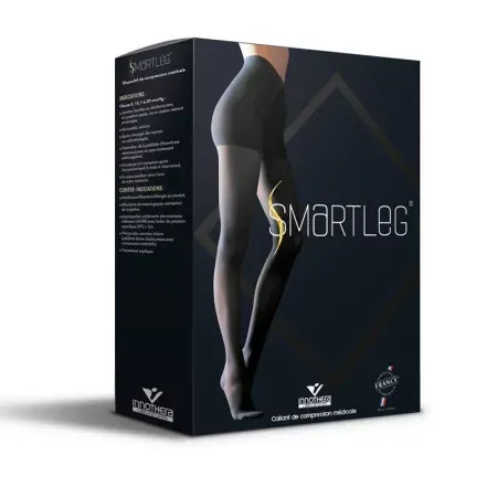 Smartleg Collant de Compression Médicale Mystérieuse Classe II Taille 2 Noir