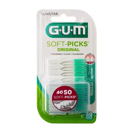 GUM Soft-Picks Original Fluoride Medium 50 bâtonnets - Univers Pharmacie