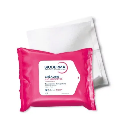 Bioderma Créaline H2O Lingettes Dermatologiques X25 - Univers Pharmacie
