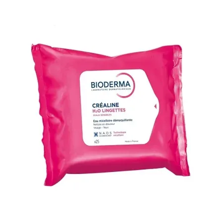 Bioderma Créaline H2O Lingettes Dermatologiques X25 - Univers Pharmacie