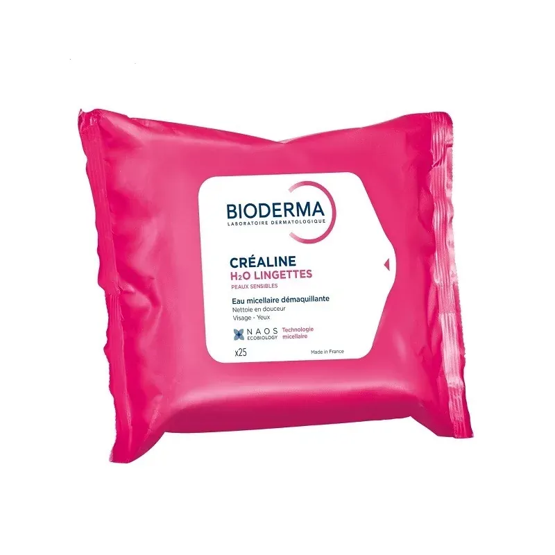 Bioderma Créaline H2O Lingettes Peaux Sensibles X25 - Univers Pharmacie