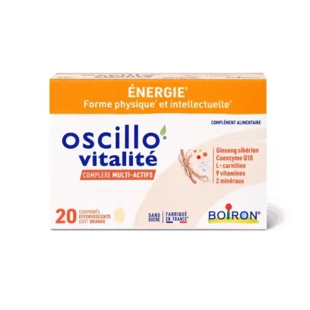 Boiron Oscillo'vitalité 20 comprimés effervescents - Univers Pharmacie