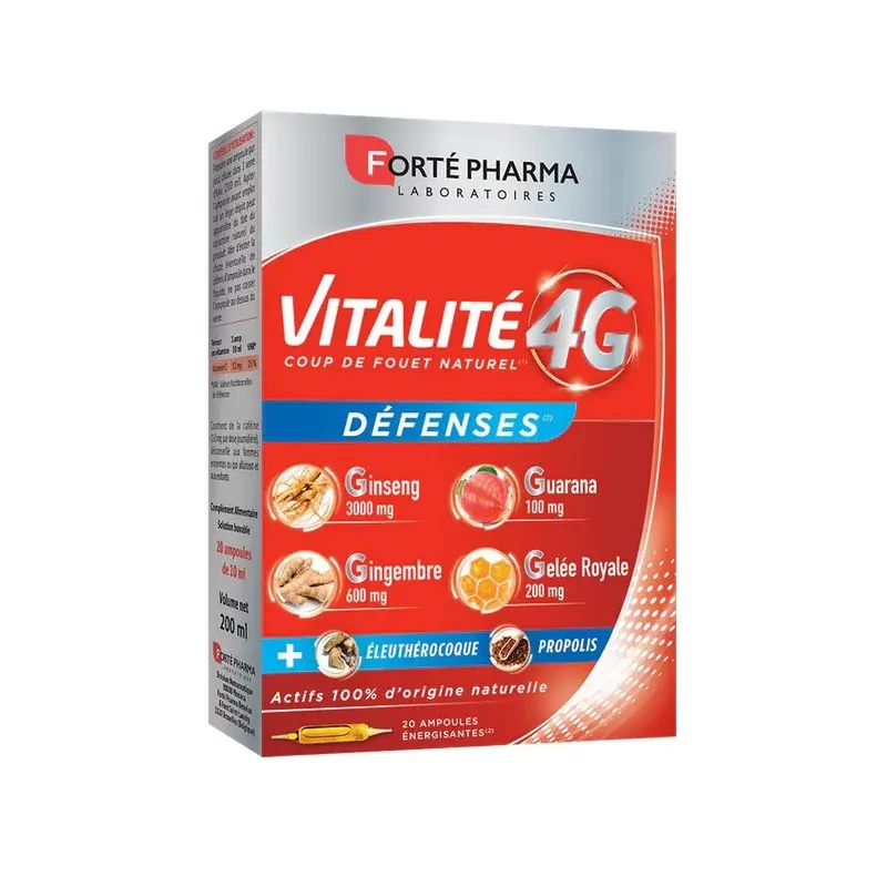 Forté Pharma Vitalité 4G Défenses 20 ampoules - Univers Pharmacie