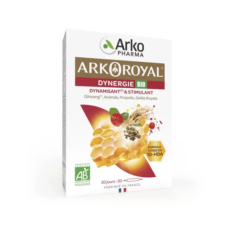 Arkopharma ArkoRoyal Dynergie Bio 20 ampoules - Univers Pharmacie Arkopharma ArkoRoyal Dynergie Bio 20 ampoules - Univers Pharmacie