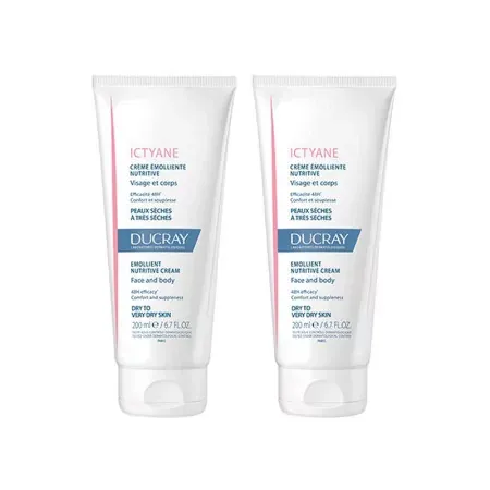Ducray Ictyane Crème Émolliente Nutritive 2X200ml - Univers Pharmacie