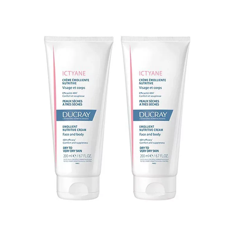 Ducray Ictyane Crème Émolliente Nutritive 2X200ml - Univers Pharmacie