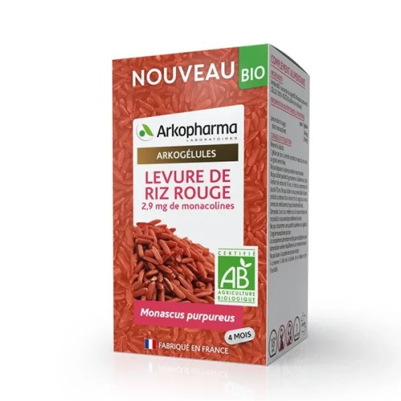Arkopharma Arkogélules Levure de Riz Rouge 2,9mg de monacolines 120 gélules - Univers Pharmacie