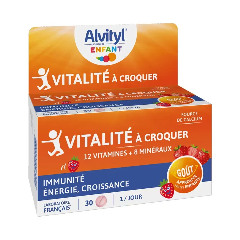 Alvityl Enfant Vitalité à Croquer 30 comprimés - Univers Pharmacie