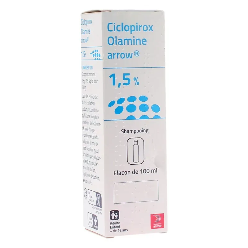 Ciclopirox Olamine Arrow 1,5% Shampooing 100ml - Univers Pharmacie