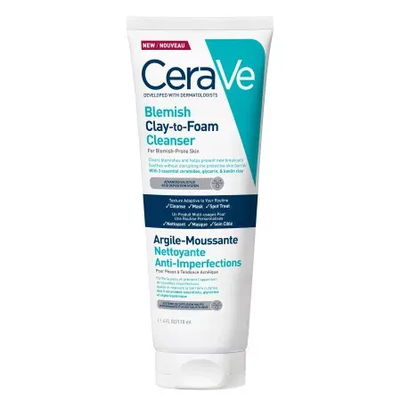 CeraVe Argile-Moussante Nettoyante Anti-Imperfections 118ml - Univers Pharmacie