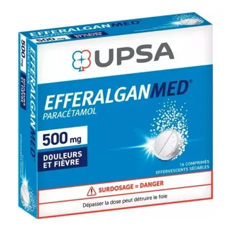 Efferalganmed 500mg 16 comprimés effervescents - Univers Pharmacie
