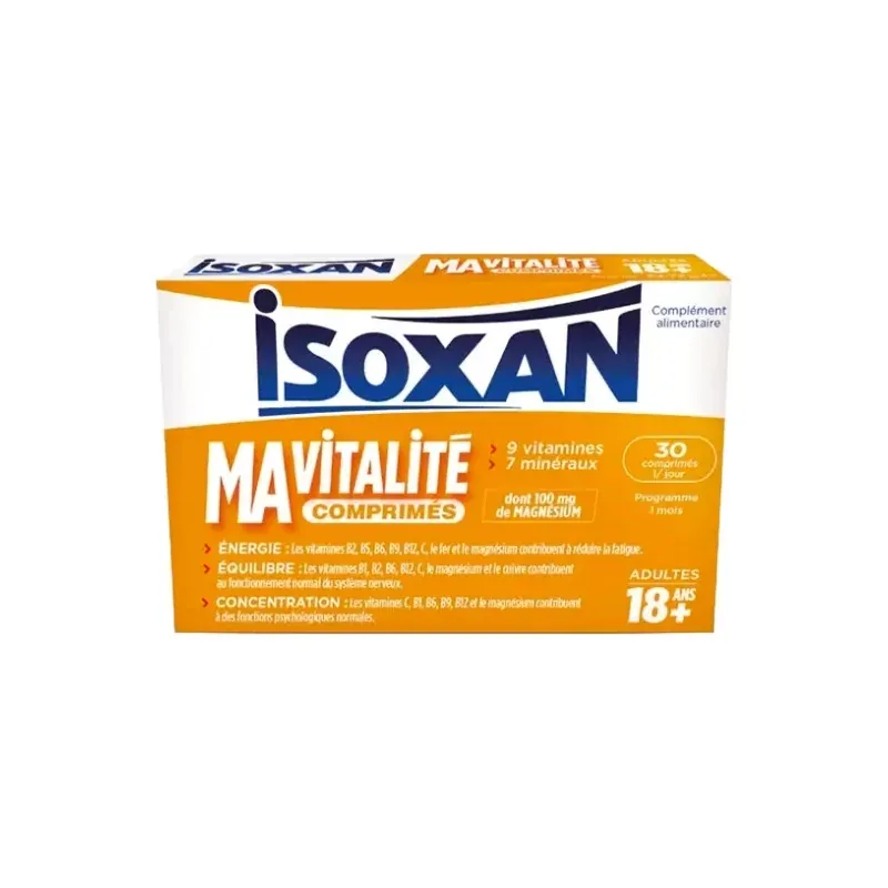 Isoxan Ma Vitalité Adultes 18ans+ 30 comprimés - Univers Pharmacie