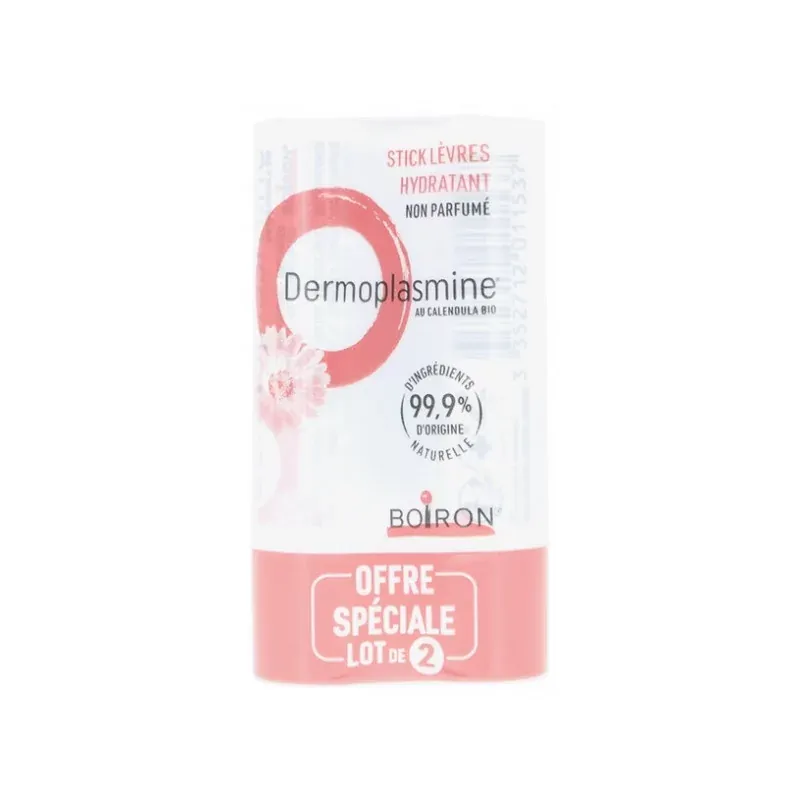 Dermoplasmine Stick Lèvres Hydratant Calendula Bio X2 - Univers Pharmacie