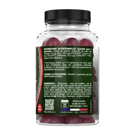 Luxeol Gummies Force et Croissance 60 gummies - informations nutritionnelles