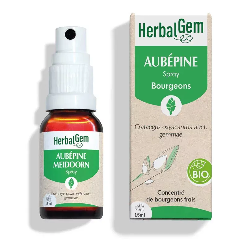 HerbalGem Aubépine Bio Spray 15ml - Univers Pharmacie