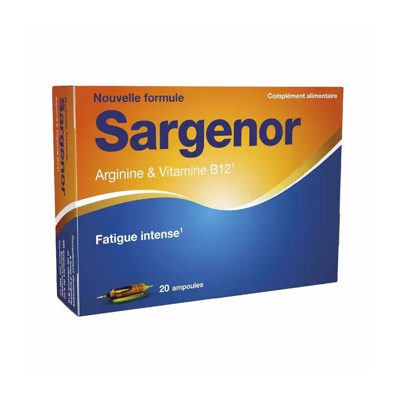 Sargenor Arginine et Vitamine B12 20 ampoules - Univers Pharmacie