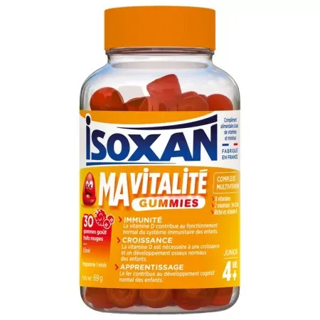 Isoxan Ma Vitalité Gummies Junior 4ans+ 30 gommes - Univers Pharmacie