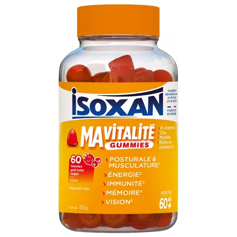 Isoxan Ma Vitalité Gummies Adultes 60ans+ 60 gommes - Univers Pharmacie