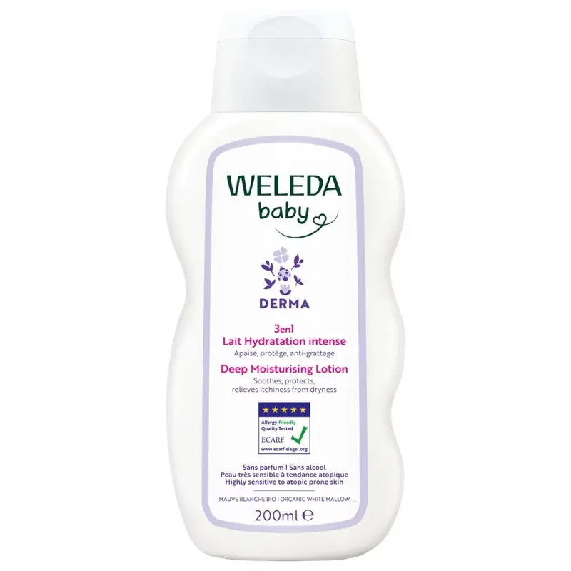 Weleda Baby Derma Lait Hydratation Intense 3en1 200ml - Univers Pharmacie